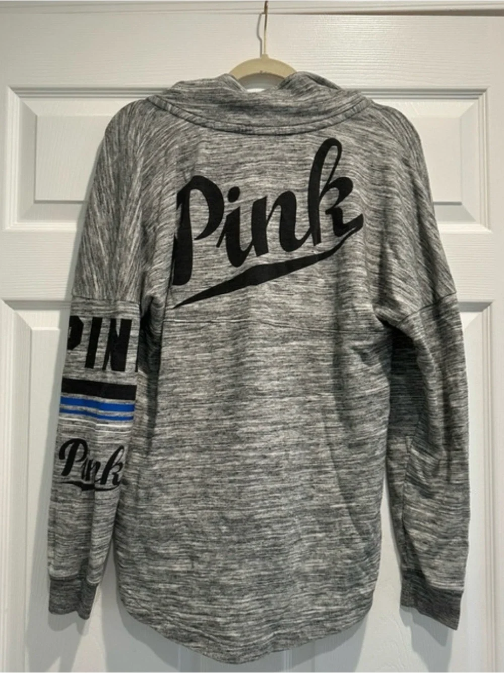 Victoria's Secret PINK Gray Heather Quarter-Zip Pullover